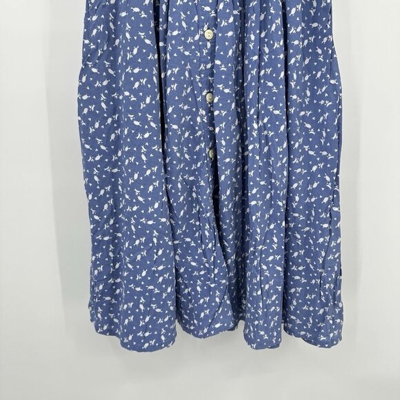 vintage 80s HIGH WAISTED FULL SKIRT midi button front mom floral boho academic S - Picture 4 of 9